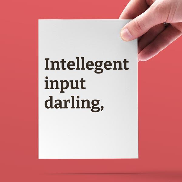 Intelligent input darling - Rude Pig Store